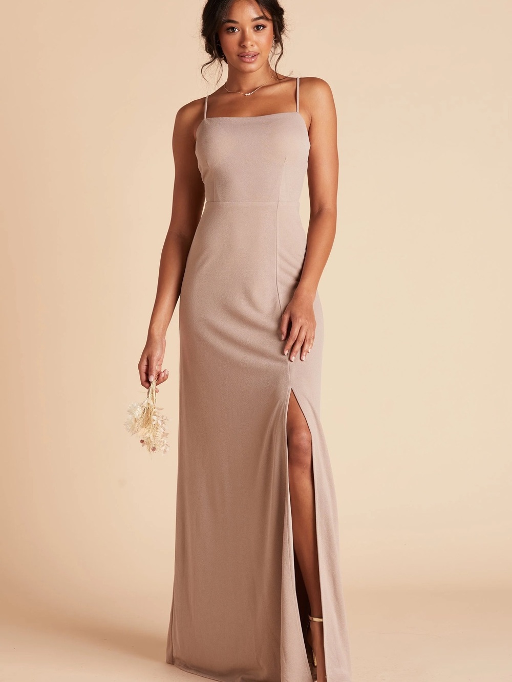 Birdy Grey Benny Crepe Dress | Taupe | Size Small